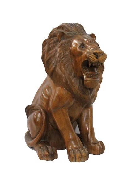 Ahşap Aslan Figürü 50 cm