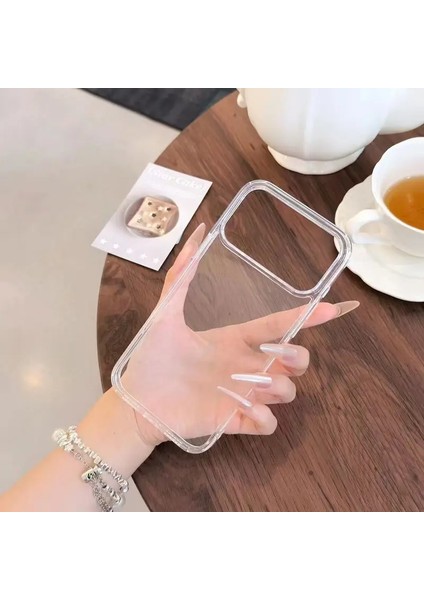 Iphone 17 Pro Max Sert Mika Kılıf Sararma Yapmaz Yumusak Degildir Kam Kaplama Kamera Bölmesi Komple Açık