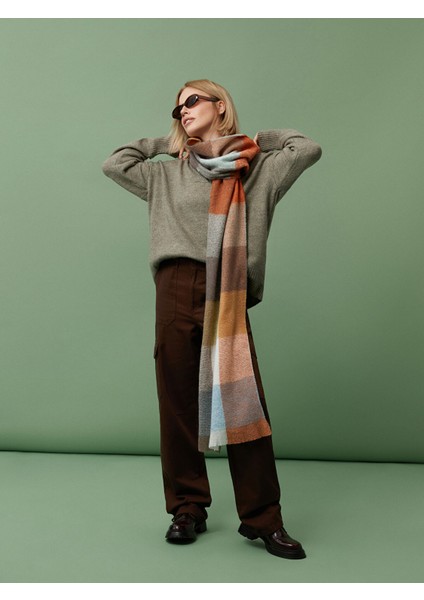 Yeni Sezon Standart Fit Gabardin Kadın Kargo Pantolon