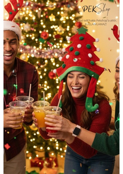 Yılbaşı Parti Şapkası Dev Yılbaşı Ağacı Şeklinde Yılbaşı Şapkası fiyatları