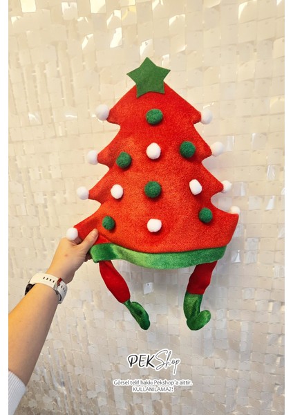 Yılbaşı Parti Şapkası Dev Yılbaşı Ağacı Şeklinde Yılbaşı Şapkası modelleri