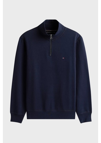 Pamuklu Regular Fit Fermuarlı Dik Yaka Sweat Erkek Sweat MW0MW37233 Dw5