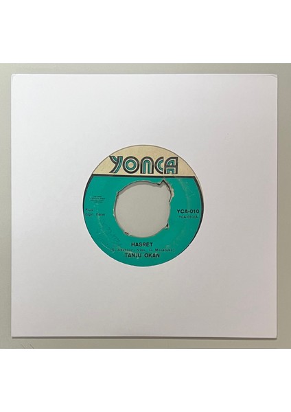Tanju Okan Hasret - Ah Bir Zengin Olsam 45 Lik Plak (Orjinal Dönem Baskı Plak)