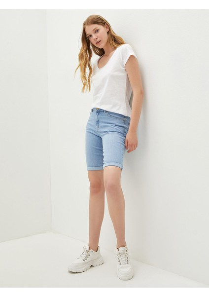 Yeni Sezon Cep Detaylı Kadın Rodeo Jean Şort fiyatları