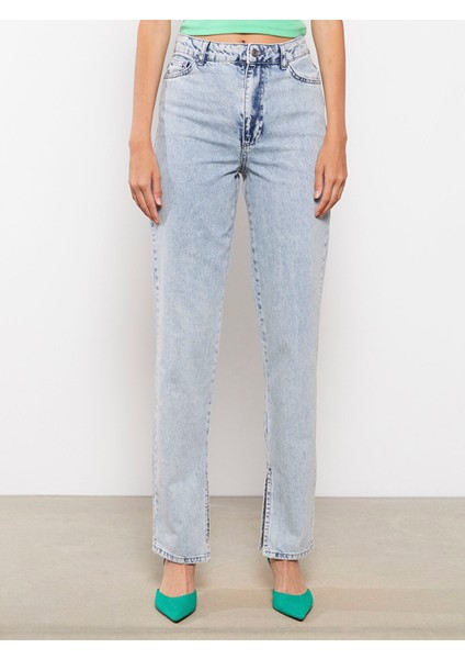 Yeni Sezon Yüksek Bel Straight Fit Kadın Jean Pantolon modelleri