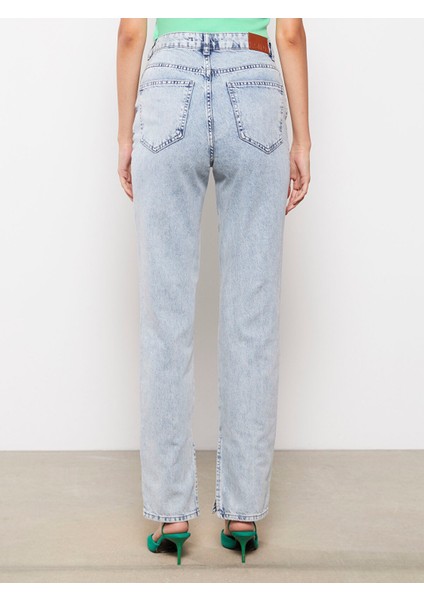 Yeni Sezon Yüksek Bel Straight Fit Kadın Jean Pantolon indirimleri