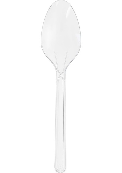 Lüks Şeffaf Plastik Kaşık - 100 Adet