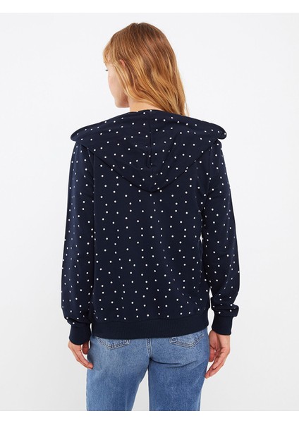 Yeni Sezon Kapüşonlu Puantiyeli Uzun Kollu Kadın Spor Hırka fırsatları