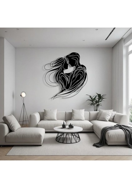 Aşk Figürü Metal Duvar Dekoru – Romantizmin ve Zarafetin Sembolü