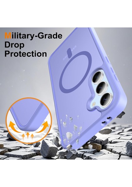 Samsung Galaxy S25 Uyumlu Kamera Lens+Ekran Koruyucu Magsafe Şarj Destekli Iz Tutmaz Mat Kapak modelleri