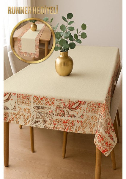 Şık Dokulu Leke Tutmaz Masa Örtüsü MSRT002