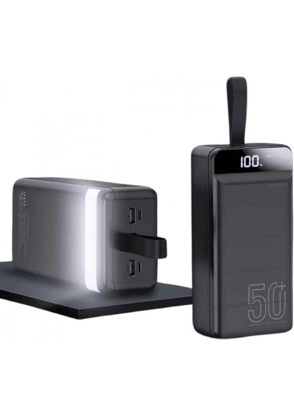 Ieg® Powerbank 50.000 Mah Dijital Göstergeli Taşınabilir 4 Portlu Hızlı Powerbank indirimleri
