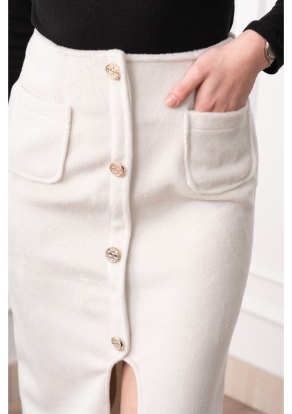 Velora Signature Wool Slit Skirt fiyatları