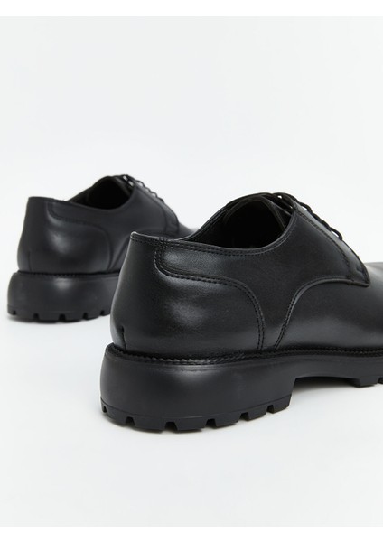 Yeni Sezon Bağcıklı Deri Görünümlü Erkek Klasik Ayakkabı indirimleri