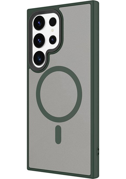 Galaxy S24 Ultra Kılıf Sert Pc Arka Yüzey Wireless Şarj Özellikli Zore Flet M-Safe Kapak indirimleri