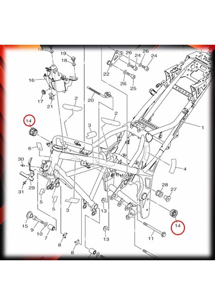 Yamaha Yzf R25 MT25 1 Adet Şasi Mafsal Tapası Dekoratif Kapağı A fiyatları
