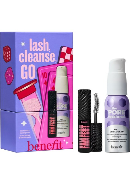 Lash, Cleanse, Go - Mini Maskara ve Temizleme Yağı Yılbaşı Hediye Seti 4 G + 3,5 ml