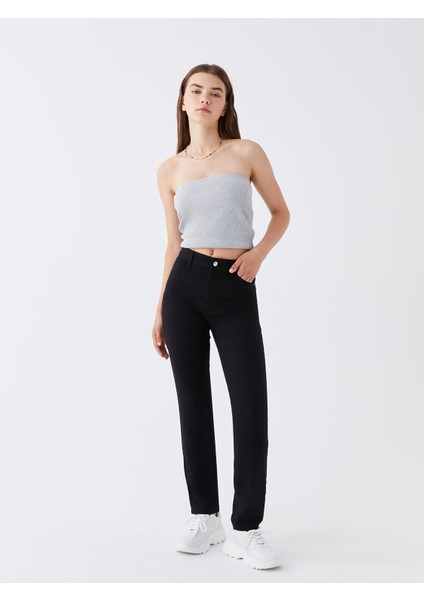 Yeni Sezon Yüksek Bel Slim Fit Kadın Jean Pantolon