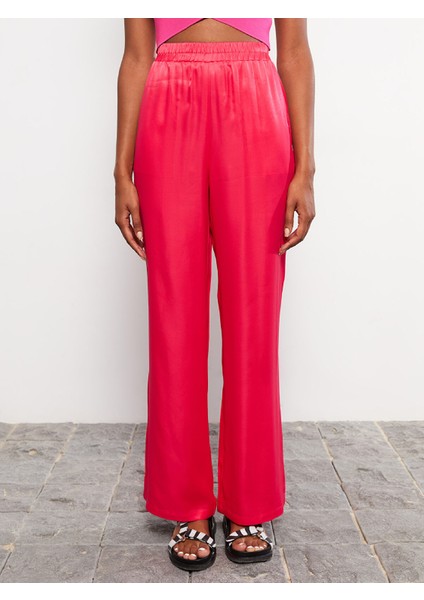 Yeni Sezon Beli Lastikli Düz Saten Kadın Pantolon fırsatları