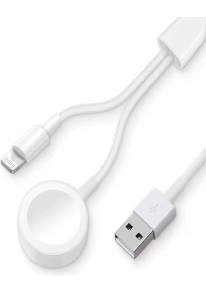AC08 2in1 Kablosuz Şarj Apple Watch 1/2/3/4/5/6/7/8/se
