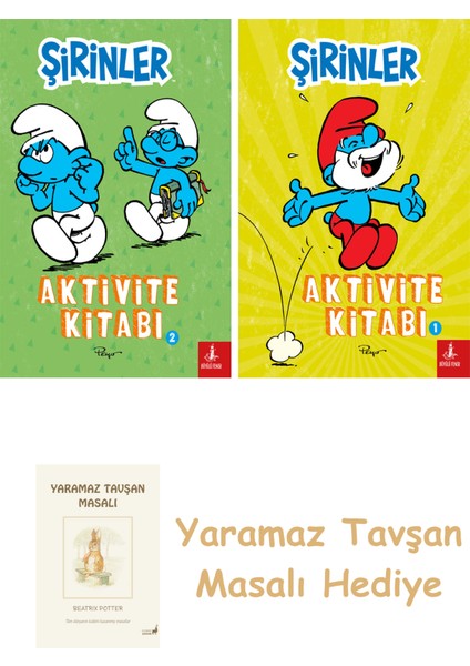Şirinler - Aktivite Kitabı 2 + Şirinler - Aktivite Kitabı 1 + Yaramaz Tavşan Masalı