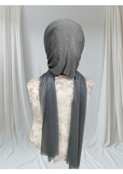 Aksesuarlı Antrasit Koyu Gri Tek Tek Hazır Duvak Hazır Şal Hazır Türban fırsatları