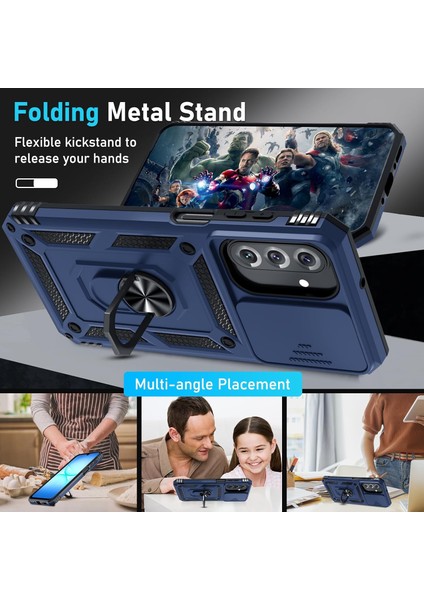 Samsung Galaxy A17 Yumlu Ekran Koruyuculu Kılıf Sürgülü Yüzüklü Standlı Darbe Emici Tank Kapak fiyatları