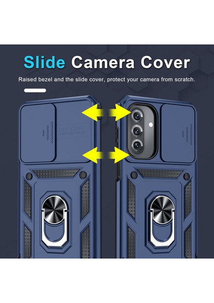 Samsung Galaxy A17 Yumlu Ekran Koruyuculu Kılıf Sürgülü Yüzüklü Standlı Darbe Emici Tank Kapak modelleri