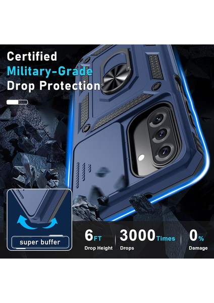 Samsung Galaxy A17 Yumlu Ekran Koruyuculu Kılıf Sürgülü Yüzüklü Standlı Darbe Emici Tank Kapak indirimleri