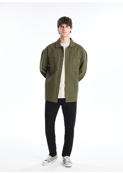 Yeni Sezon Rahat Kalıp Uzun Kollu Gabardin Erkek Gömlek Ceket fiyatları