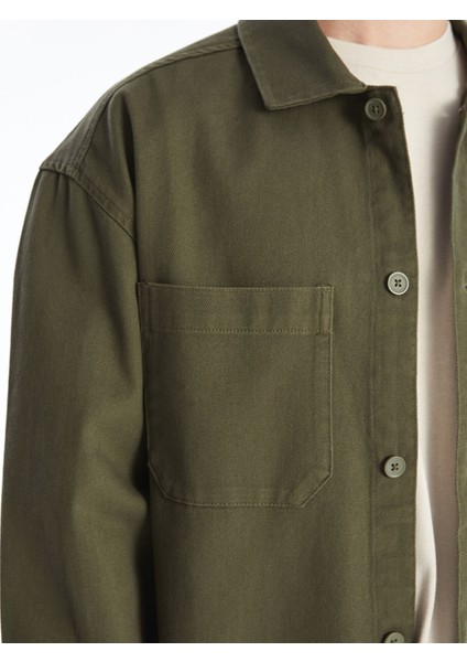 Yeni Sezon Rahat Kalıp Uzun Kollu Gabardin Erkek Gömlek Ceket modelleri