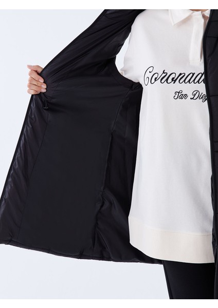 Yeni Sezon Kadın Kapüşonlu Düz Şişme Yelek indirimleri