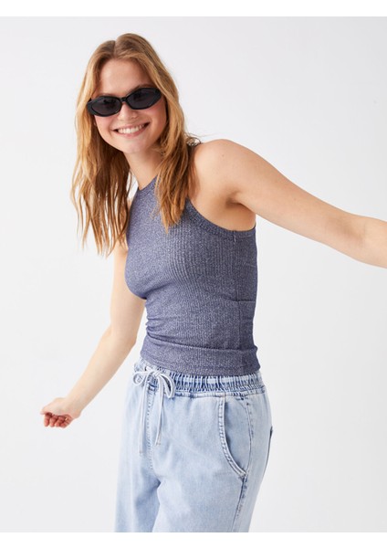 Yeni Sezon Kadın Bisiklet Yaka Düz Atlet