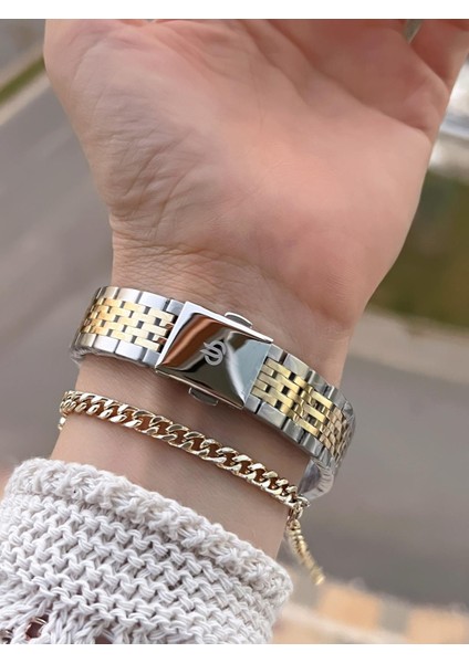 Çelik Kordon 2 Yıl Garantili 3 Atm Suya Dayanıklı Spor Kadın Kol Saati+Bileklik YBG.10661.5 modelleri