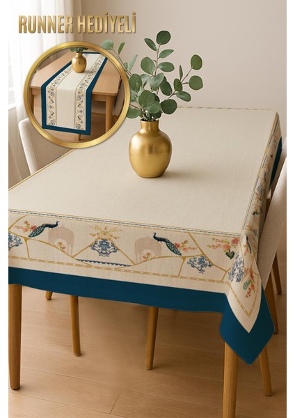 Şık Dokulu Leke Tutmaz Masa Örtüsü MSRT007