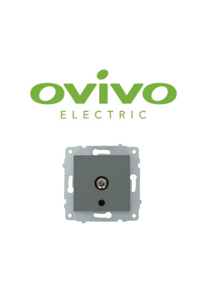 Füme Tv Priz'i F Konnektörlü Çerçevesiz Grano - Priz ve Anahtar Için Uyumlu Çerçeve