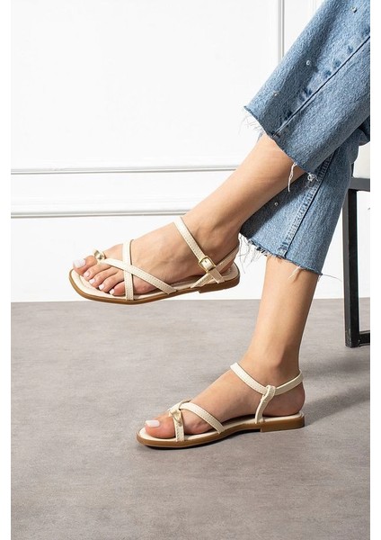 Lvsqvr Nordi Bej Cilt Kemerli Sandalet (Numara: 39) fiyatları