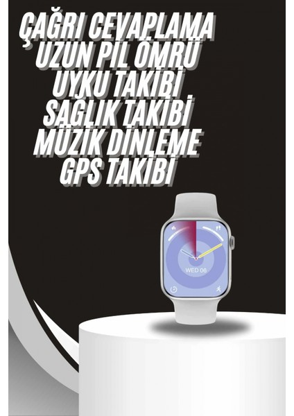 Ieg® Akıllı Saat Gümüş Kasa Bluetooth Kulaklık Hediyeli Çok Fonksiyonlu Ikili Set fiyatları