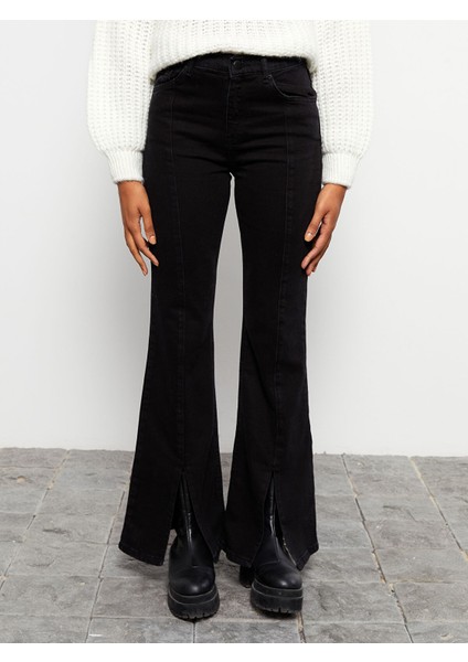 Yeni Sezon Yüksek Bel Mars Flare Kadın Jean Pantolon modelleri