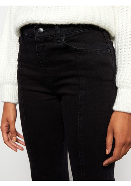 Yeni Sezon Yüksek Bel Mars Flare Kadın Jean Pantolon indirimleri