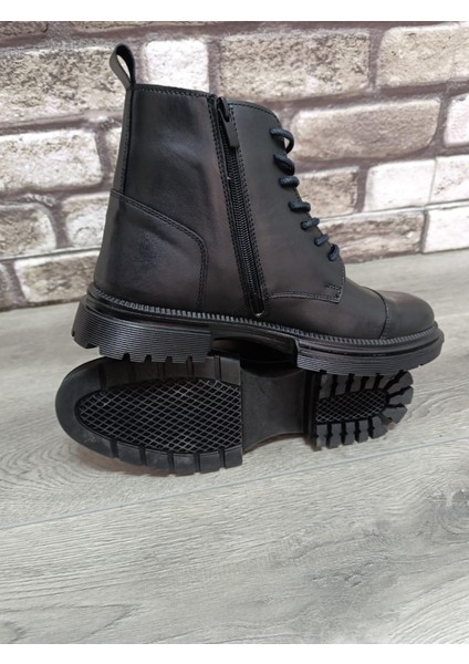 Hakiki Deri Yandan Fermuarlı Çok Kaliteli Gerçek Kauçuk Kaymaz Taban Kışlık Bot indirimleri