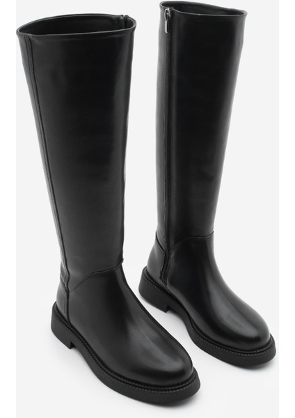 Kadın Günlük Binici Çizme Zunet Siyah indirimleri