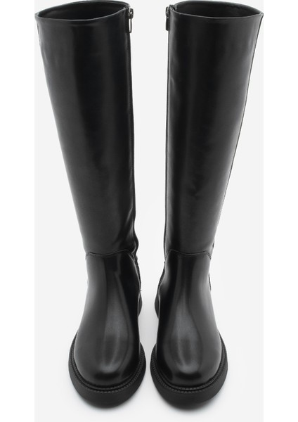 Kadın Günlük Binici Çizme Zunet Siyah