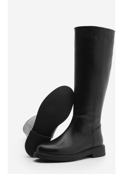 Kadın Günlük Binici Çizme Zunet Siyah