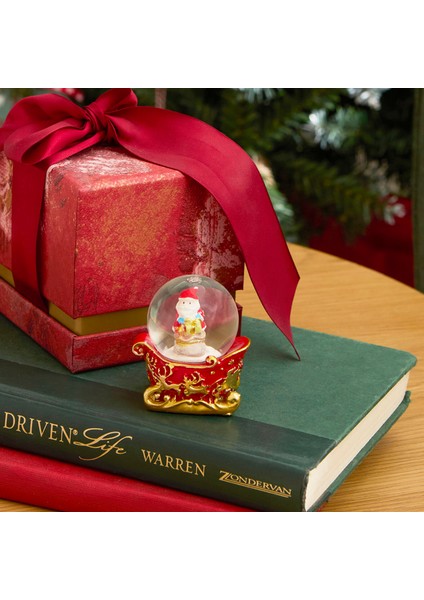 New Year Yılbaşı Kızaklı Noel Baba Kar Küresi