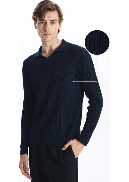 Yeni Sezon Polo Yaka Uzun Kollu Erkek Triko Kazak