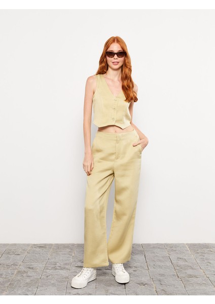 Yeni Sezon Kadın V Yaka Düz Klasik Yelek modelleri