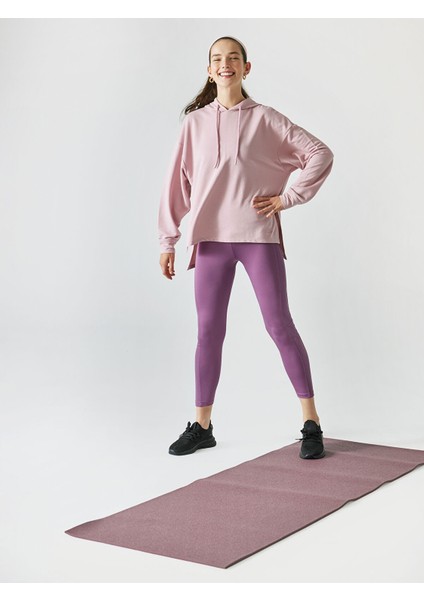 Yeni Sezon Beli Lastikli Düz Interlok Kadın Spor Tayt