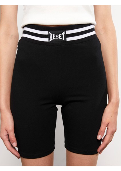 Yeni Sezon Beli Lastikli Baskılı Kadın Şort Tayt Pantolon fırsatları