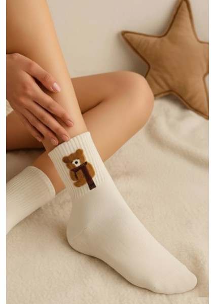 4 Çift Ayıcık Desenli Kadın Kolej Çorap indirimleri